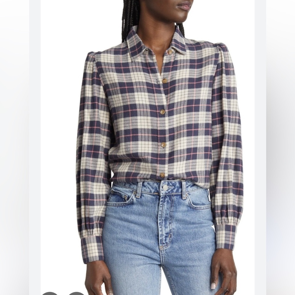 Rails Angelica Plaid Flannel Shirt Size S